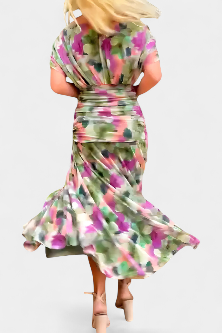 Camille | Vestido drapeado cruzado