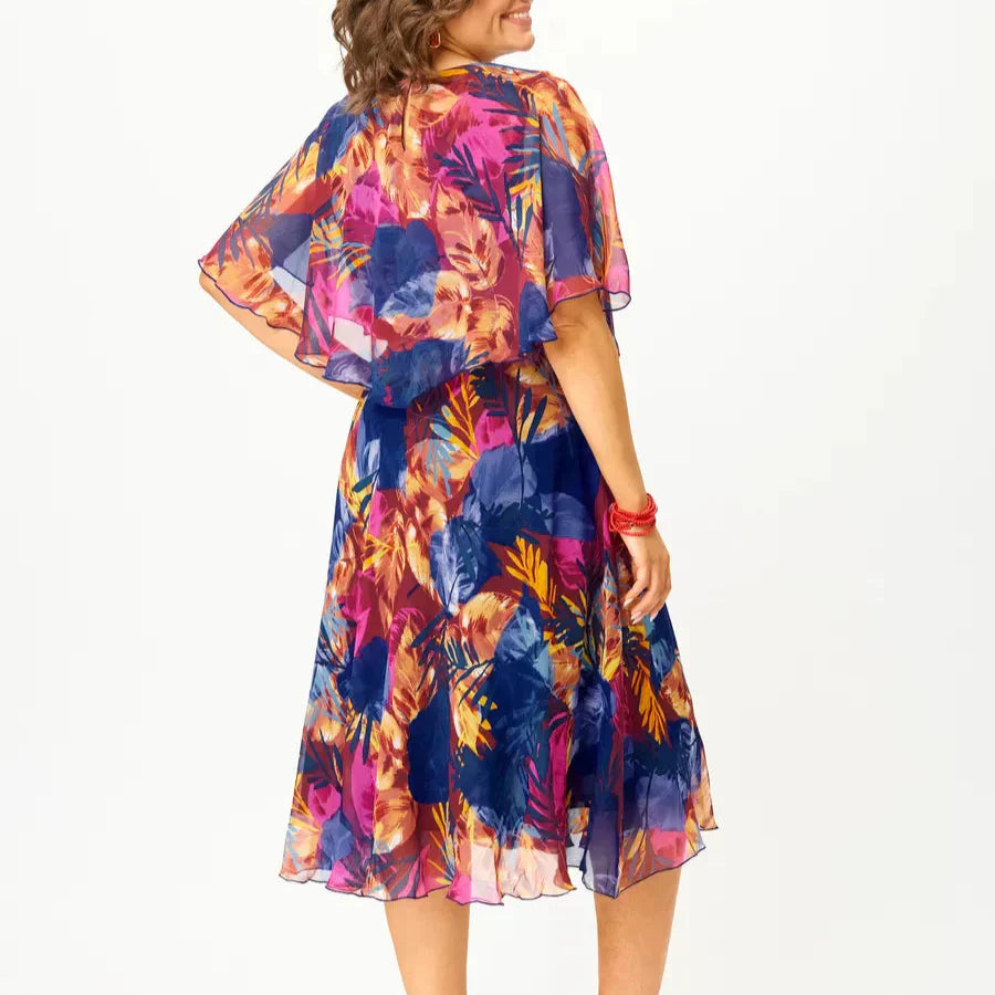 Barbara | Vestido de Gasa Talla Grande Cómodo