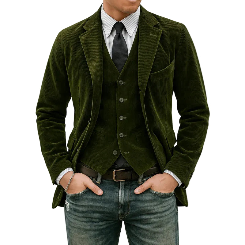 Tom | Traje de dos piezas: Blazer y chaleco de terciopelo