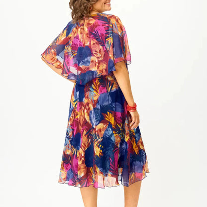 Barbara | Vestido de Gasa Talla Grande Cómodo