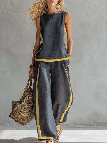 Leila | Conjunto Elegante de Cáñamo y bambú