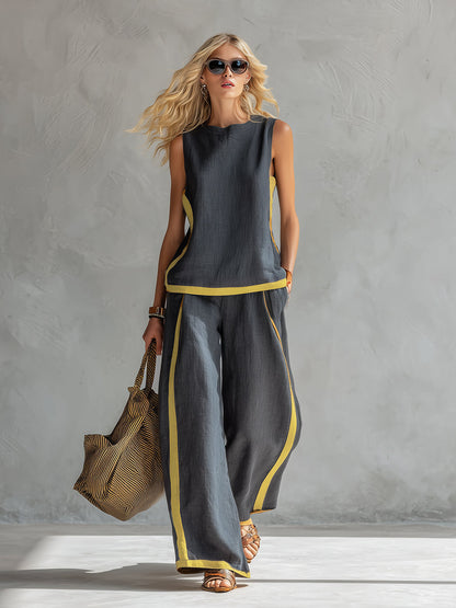 Leila | Conjunto Elegante de Cáñamo y bambú