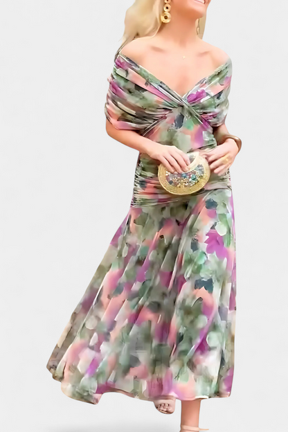 Camille | Vestido drapeado cruzado