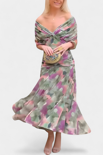 Camille | Vestido drapeado cruzado