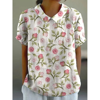 ATELIER ELEGANCIA | CAMISA FLORAL RETRO PARA MUJER