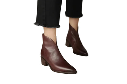 Camila | Botines de tacón bajo de lujo
