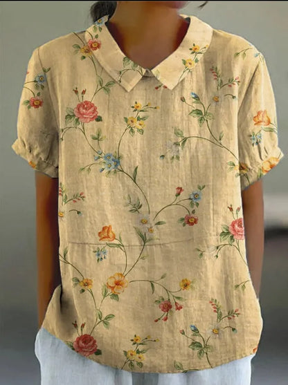 ATELIER ELEGANCIA | CAMISA FLORAL RETRO PARA MUJER