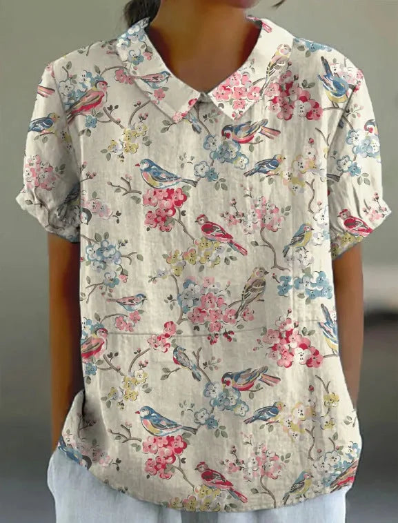 ATELIER ELEGANCIA | CAMISA FLORAL RETRO PARA MUJER