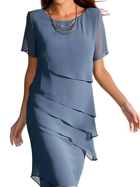 Anastasia | Vestido Midi de Lujo con Capas