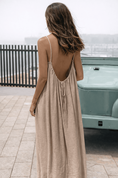 Vestido Maxi Espalda Descubierta