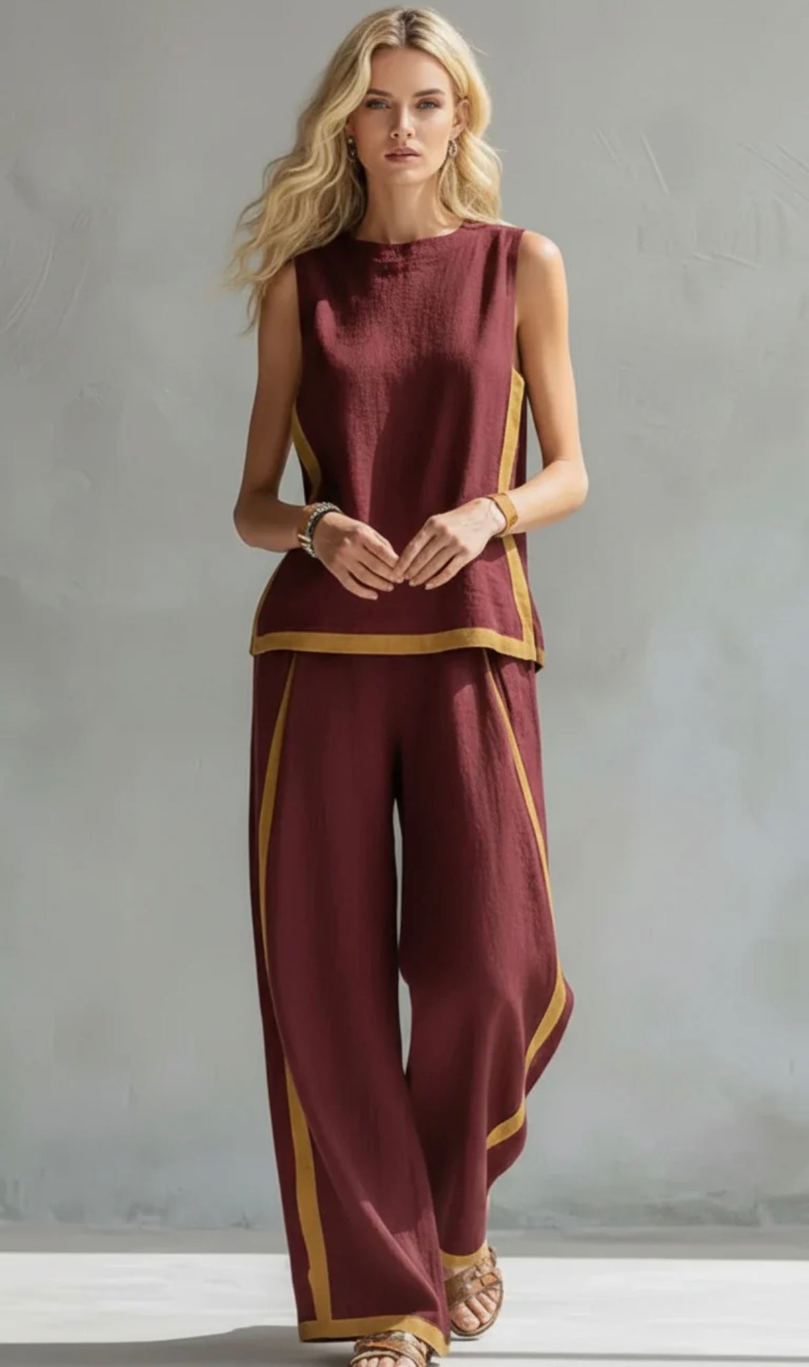 Leila | Conjunto Elegante de Cáñamo y bambú