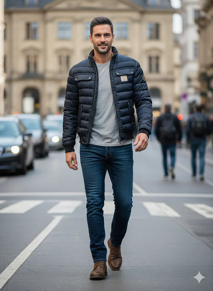 Elegante chaqueta acolchada urbana