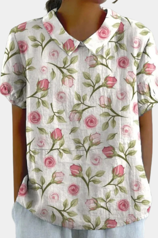 ATELIER ELEGANCIA | CAMISA FLORAL RETRO PARA MUJER