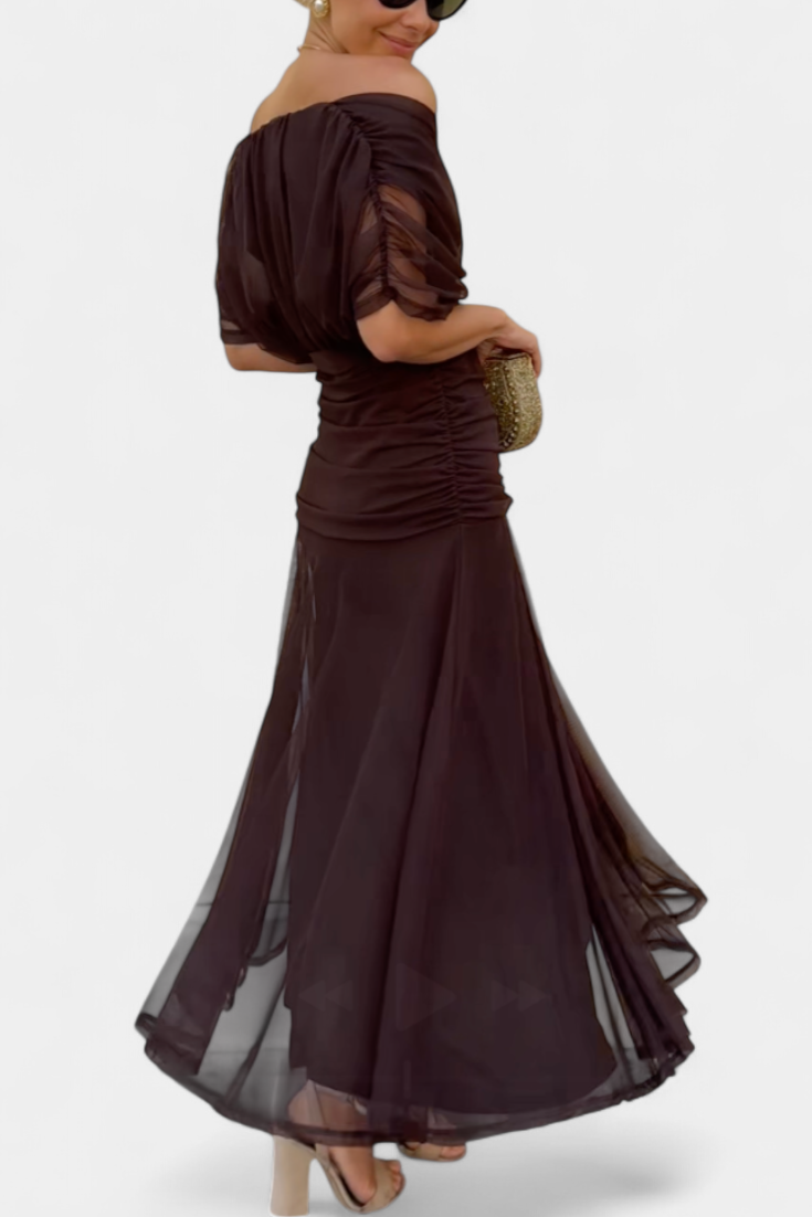 Camille | Vestido drapeado cruzado