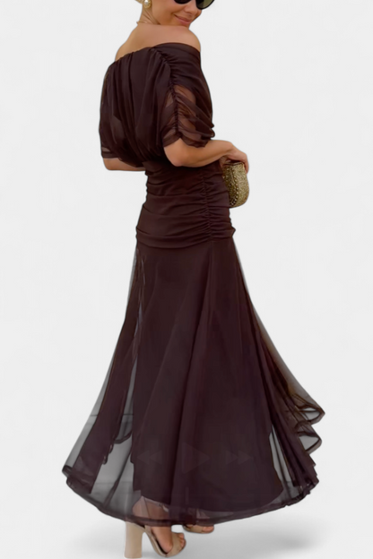 Camille | Vestido drapeado cruzado