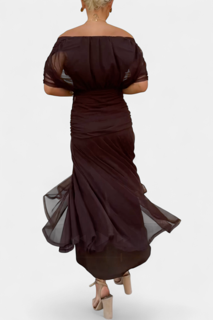 Camille | Vestido drapeado cruzado