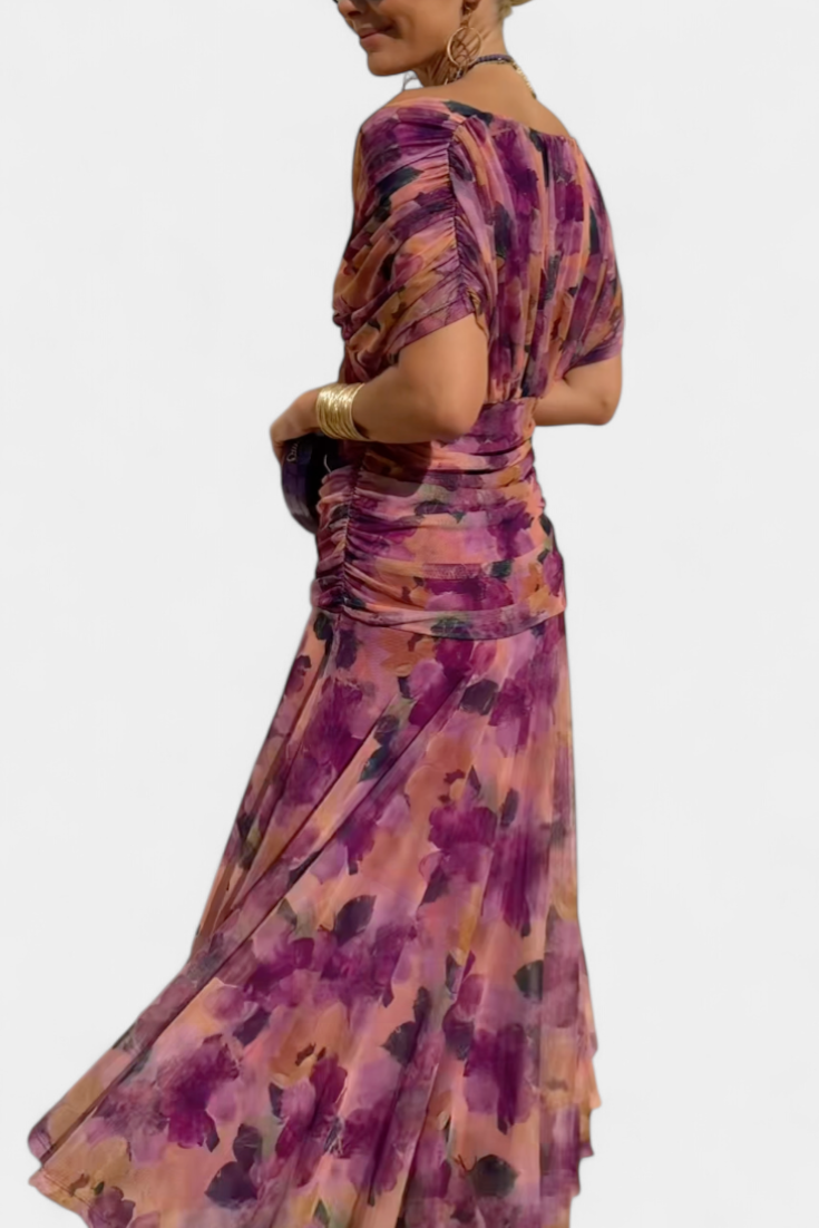 Camille | Vestido drapeado cruzado