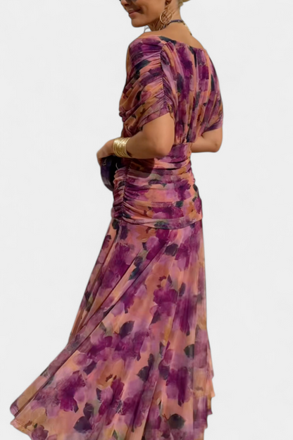Camille | Vestido drapeado cruzado