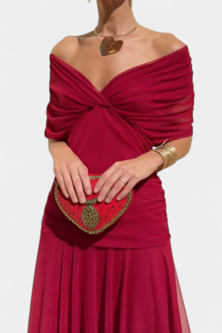 Camille | Vestido drapeado cruzado