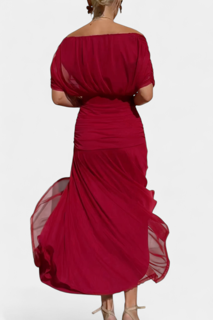Camille | Vestido drapeado cruzado
