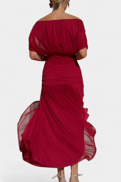 Camille | Vestido drapeado cruzado