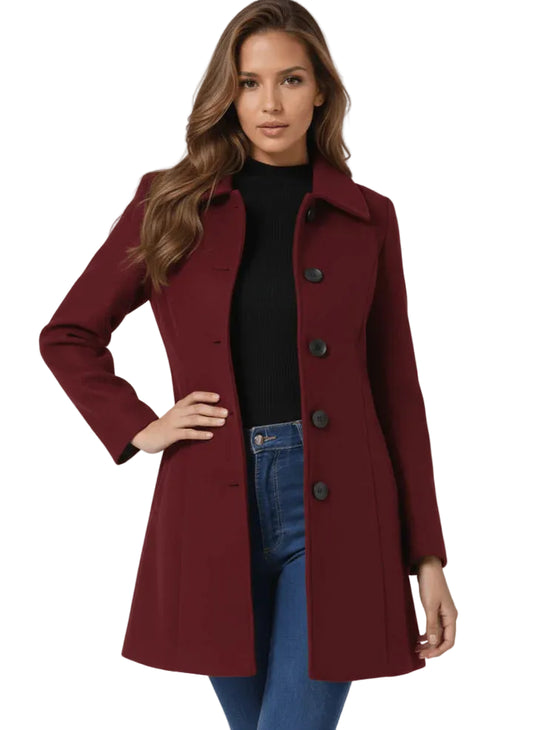 Helena | Elegante abrigo para todas las estaciones con botones