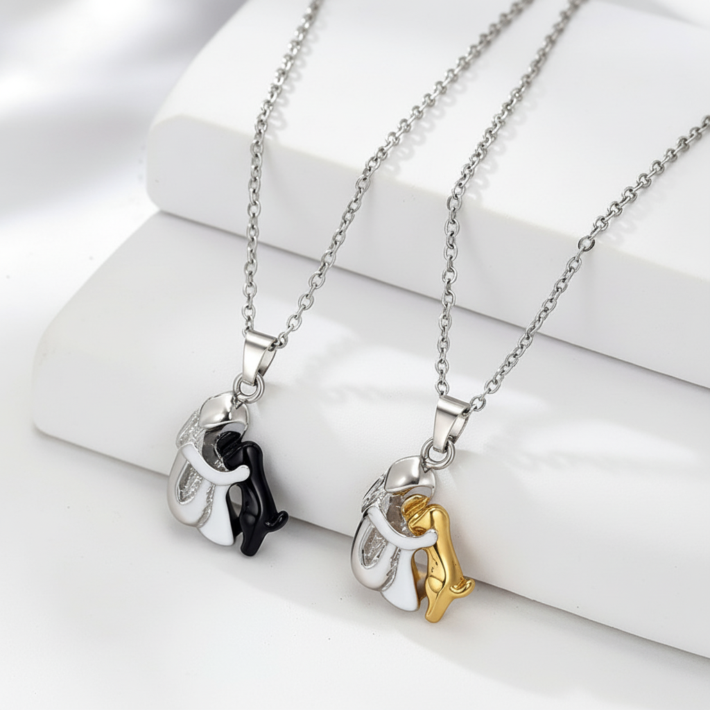 Collar de perrito abrazado