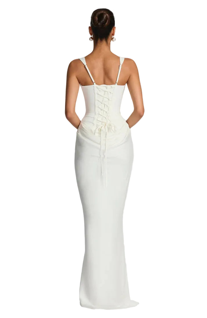 Leonor || Vestido maxi de escote cuadrado