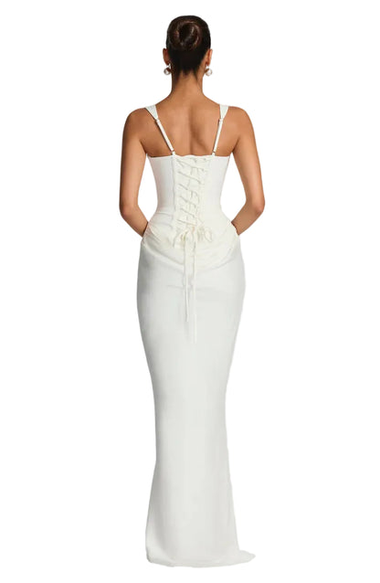Leonor || Vestido maxi de escote cuadrado