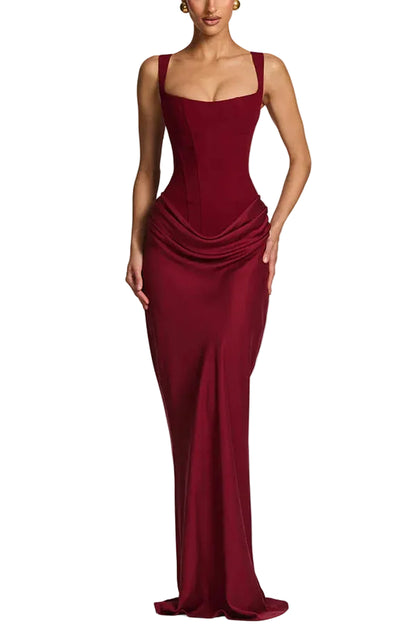 Leonor || Vestido maxi de escote cuadrado