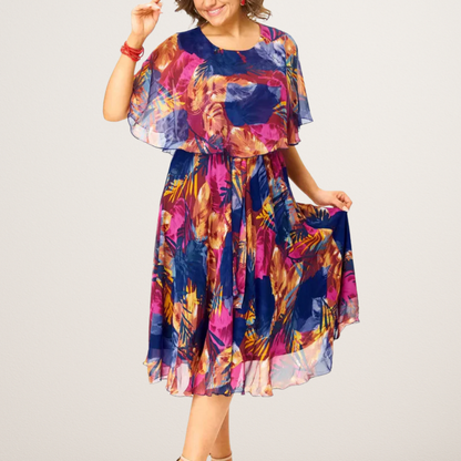 Barbara | Vestido de Gasa Talla Grande Cómodo