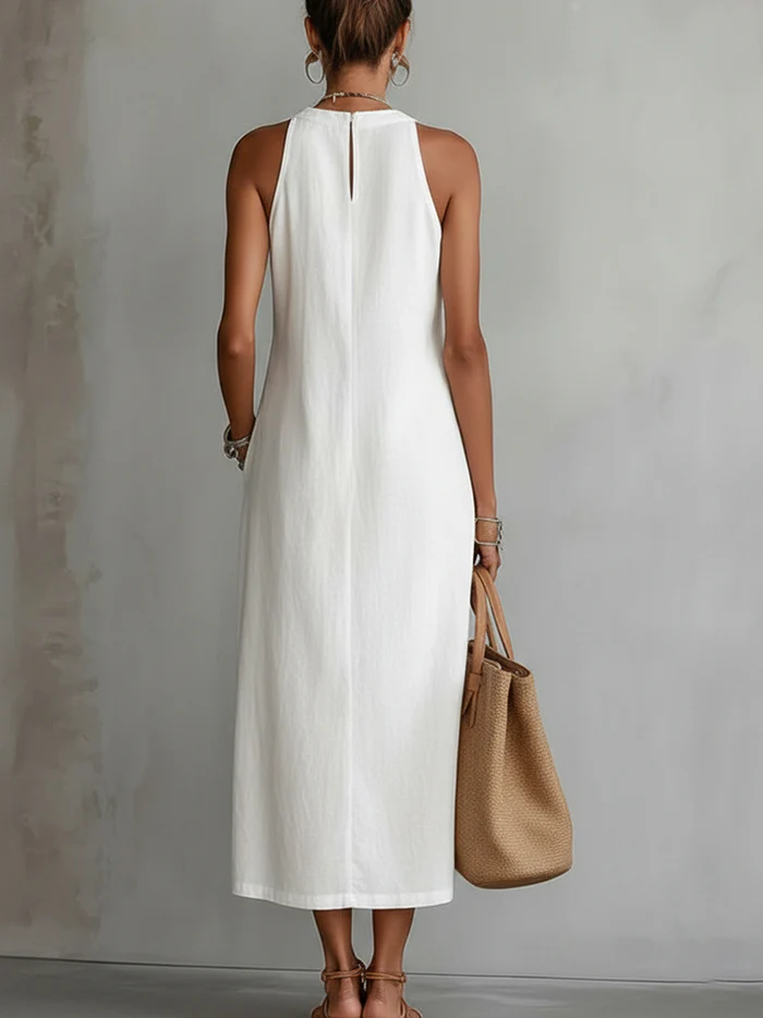 Jimena™ | Vestido Midi Elegante con Cuello