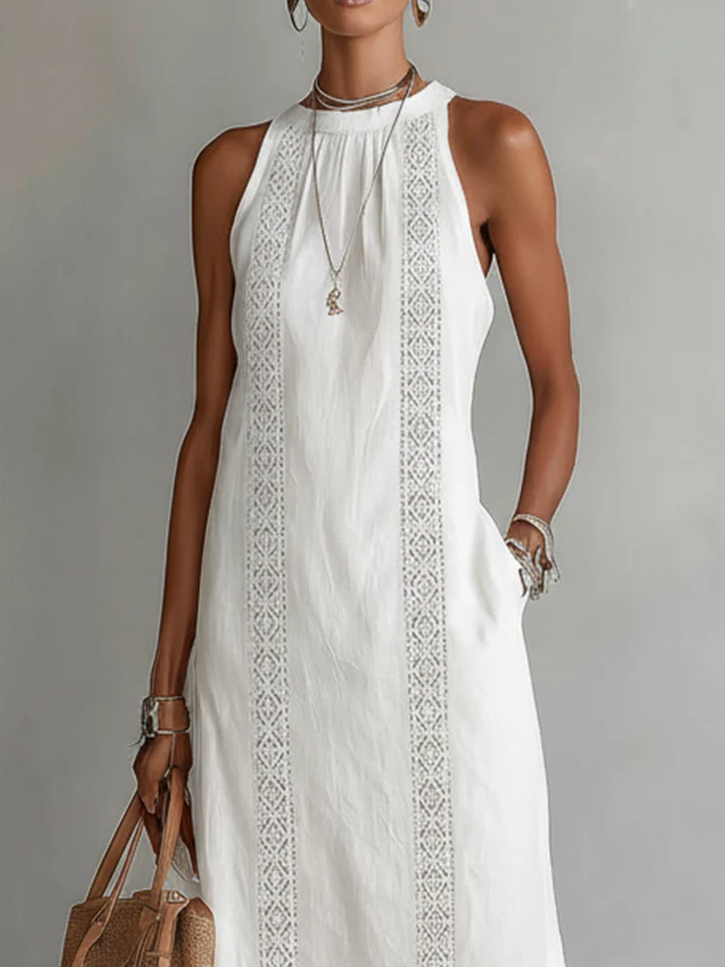 Jimena™ | Vestido Midi Elegante con Cuello