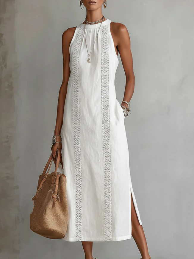 Jimena™ | Vestido Midi Elegante con Cuello
