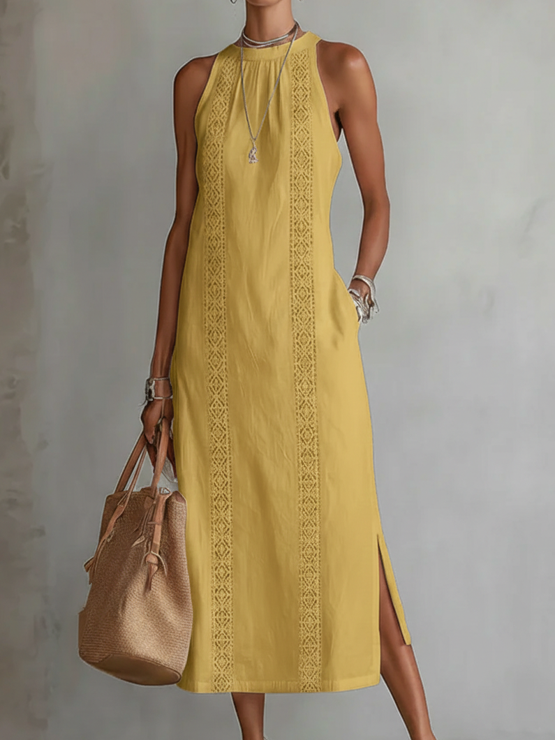 Jimena™ | Vestido Midi Elegante con Cuello