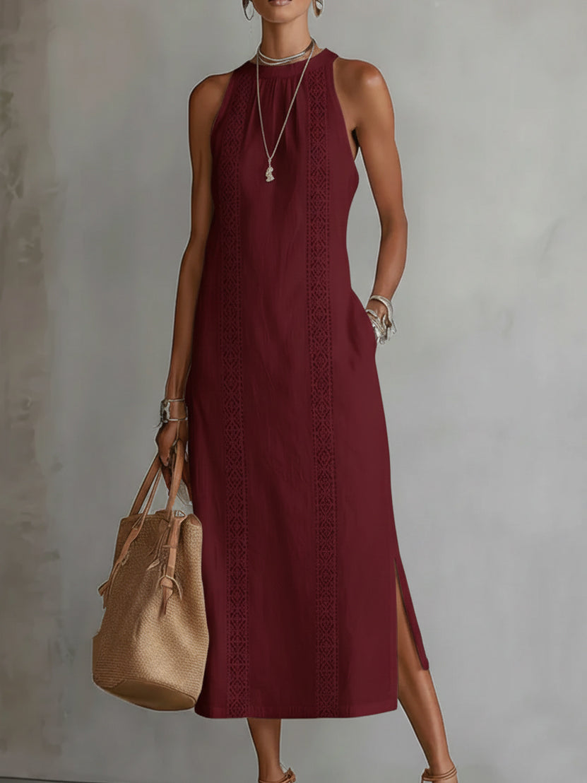 Jimena™ | Vestido Midi Elegante con Cuello
