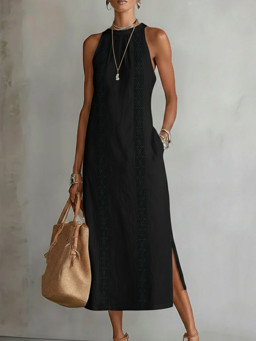 Jimena™ | Vestido Midi Elegante con Cuello