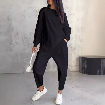 Alessia | Conjunto casual elegante con sudadera y pantalón