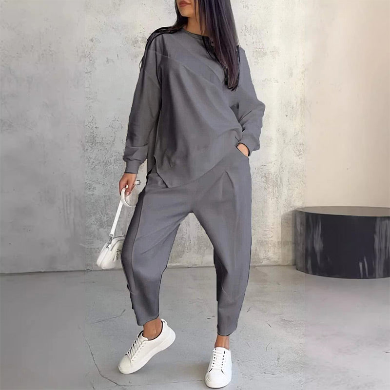 Alessia | Conjunto casual elegante con sudadera y pantalón