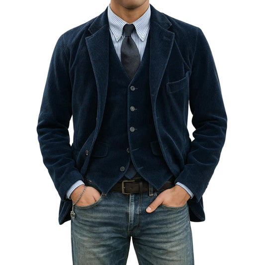 Tom | Traje de dos piezas: Blazer y chaleco de terciopelo